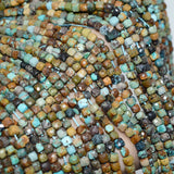 Hubei Turquoise Cube Beads 4.2-4.5mm