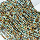 Hubei Turquoise Cube Beads 4.2-4.5mm