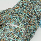 Natural Hubei Turquoise Loose Round Beads 4mm-4.2mm