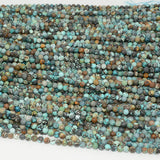 Natural Hubei Turquoise Loose Round Beads 4mm-4.2mm