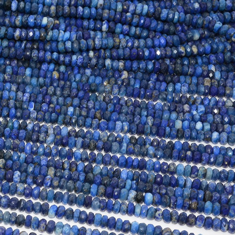 Lapis Lazuli Faceted Rondelle Beads 4.5mm