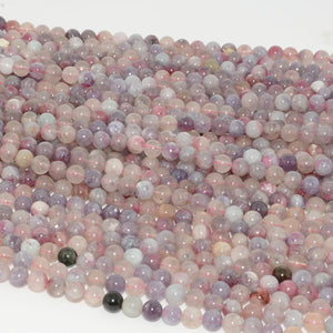 Natural Pink Tourmaline Round Beads 6mm