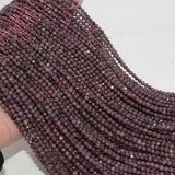 Natural Ruby Myanmar Faceted Round Beads 4mm