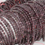 Natural Ruby Myanmar Faceted Round Beads 4mm