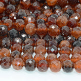 Natural Spessartine Garnet Faceted Round Beads 8.8mm
