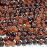 Natural Spessartine Garnet Faceted Round Beads 8.8mm