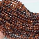 Natural Spessartine Garnet Faceted Round Beads 8.8mm