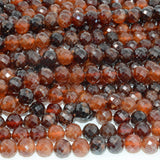 Natural Spessartine Garnet Faceted Round Beads 8.8mm