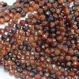 Natural Spessartine Garnet Faceted Round Beads 8.8mm