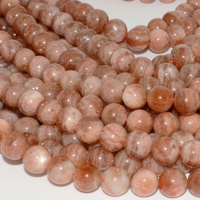 Natural Sunstone Round Beads 10mm
