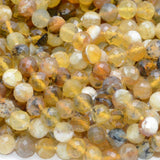 Natural Yellow Opal Faceted Round Beads 6mm