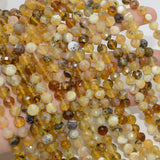 Natural Yellow Opal Faceted Round Beads 6mm