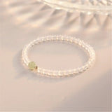 Vintage Single Bead Hetian Jade 4mm Agate Bracelet