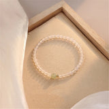 Vintage Single Bead Hetian Jade 4mm Agate Bracelet