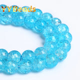 Natural Sky Crystal Stone Beads Round Spacer Beads 8-12mm