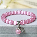 Sky Opal Hand Carved Pearl Jade Bracelet for Women