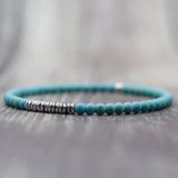 Natural Red Turquoise Beads Bracelet Lucky Armband Men Women