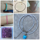 Faceted Stone Beads for Jewelry Making - Rose Quartz, Opal, Amethysts