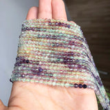 Faceted Green Fluorite Quartz Spacer Beads 15'' 3 4mm