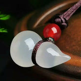 Natural Small Gourd Chalcedony Pendant Necklace Sweater Chain Jewelry