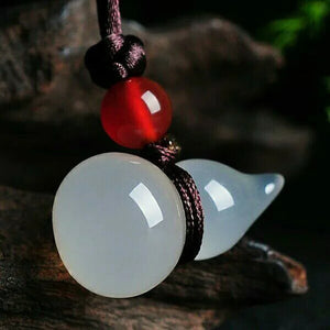 Natural Small Gourd Chalcedony Pendant Necklace Sweater Chain Jewelry