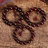 Red Sandalwood Bracelet with 108 Buddha Beads and Rosary Beads