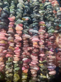 Aquamarine Morganite Tourmaline Pink Gemstone Chips Beads Strand