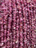 Aquamarine Morganite Tourmaline Pink Gemstone Chips Beads Strand