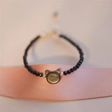 Natural Small Pearl Spinel Adjustable Bracelet 14K Filled Jewelry