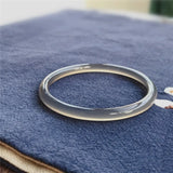 Natural Smoke Gray Chalcedony Hand Carved Thin Round Bracelet