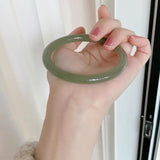 Natural Smoke Grey Jade Bracelet for Men and Women