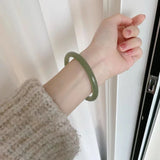 Natural Smoke Grey Jade Bracelet for Men and Women