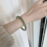 Natural Smoke Grey Jade Bracelet for Men and Women