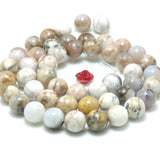 Natural Dendritic Opal Smooth Round Beads Gemstone