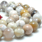 Natural Dendritic Opal Smooth Round Beads Gemstone