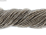 Natural Smoky Quartz 2mm Smooth Round Spacer Beads 15'' Strand 5 Strands/Pack