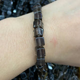Natural Smoky Quartz Cube Beads 15'' DIY Loose Beads for Jewelry Making