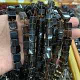 Natural Smoky Quartz Cube Beads 15'' DIY Loose Beads for Jewelry Making
