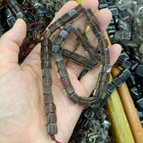 Natural Smoky Quartz Cube Beads 15'' DIY Loose Beads for Jewelry Making