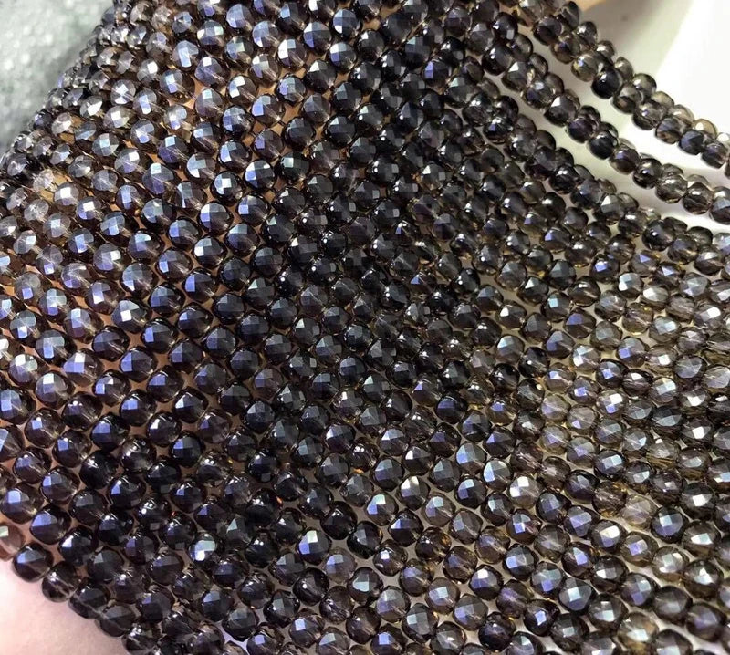 Smoky Quartz Cube Beads for Jewelry Making