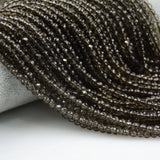 Natural Smoky Quartz Faceted Round Beads 2mm / 3mm / 4mm