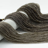 Natural Smoky Quartz Faceted Round Beads 2mm / 3mm / 4mm