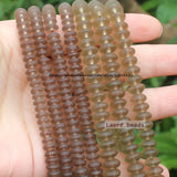 Natural Smoky Quartz Rondelle Beads 15inch DIY Jewelry Making