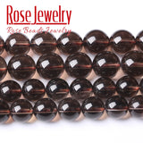 Natural Smoky Quartz Crystal Stone Beads 4-12mm 15'' Strand