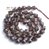 Faceted Smoky Quartz Stone Beads 15-inch 6/8/10mm