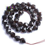 Faceted Smoky Quartz Stone Beads 15-inch 6/8/10mm