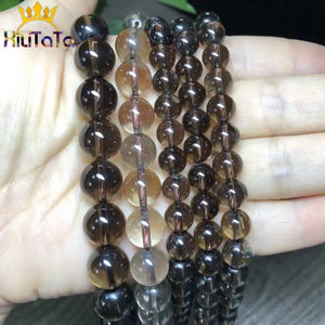 Smoky Quartz Stone Beads Round Spacer Loose Beads 15 Inches 4/6/8/10/12mm