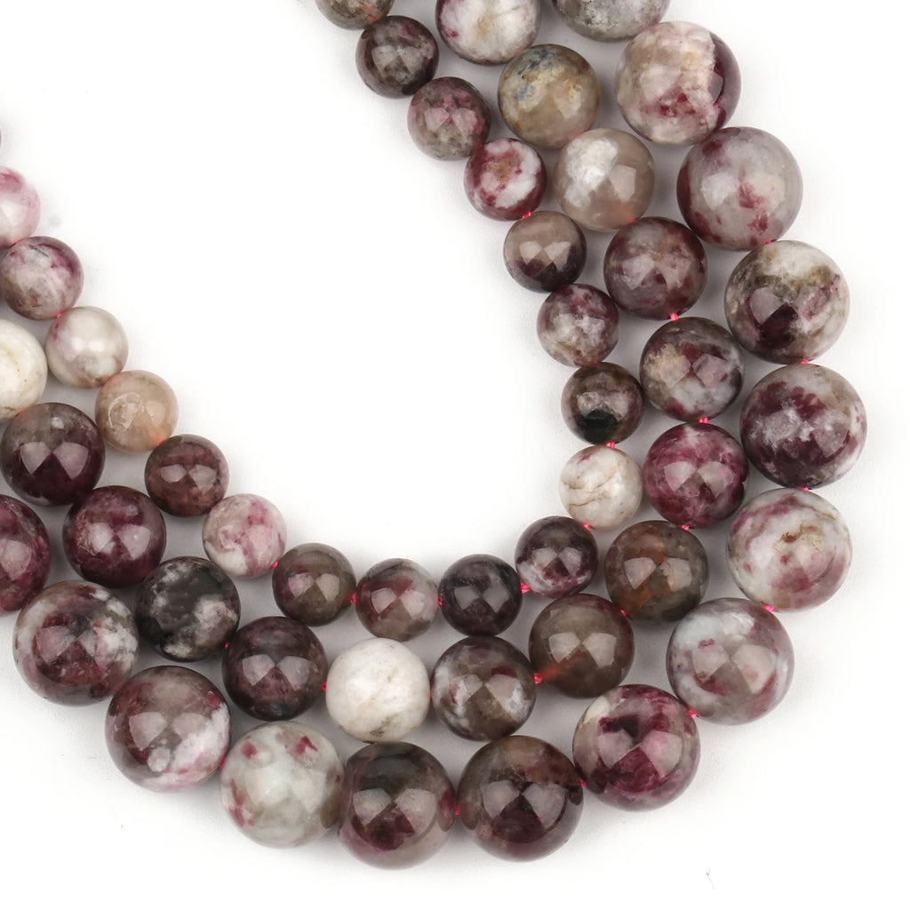 Colorful Tourmaline Stone Beads Round Loose Spacer Bead 6 8 10mm