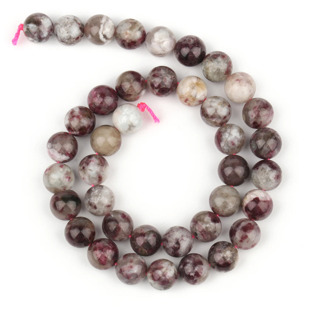 Colorful Tourmaline Stone Beads Round Loose Spacer Bead 6 8 10mm