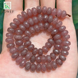 Light Brown Smooth Faceted Rondelle Spacer Beads 15'' Strand 8mm